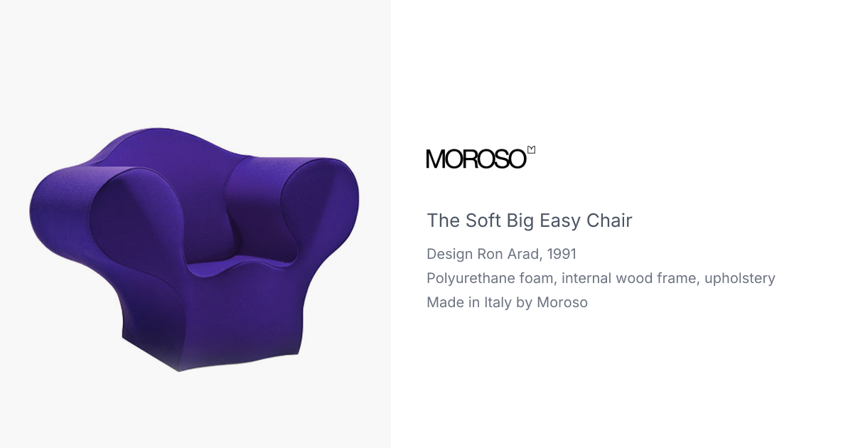The Soft Big Easy Chair by Ron Arad for Moroso | hive