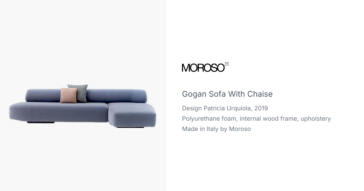 Gogan Sofa with Chaise by Patricia Urquiola for Moroso | hive
