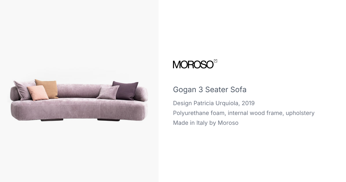 Gogan 3 Seater Sofa by Patricia Urquiola for Moroso | hive