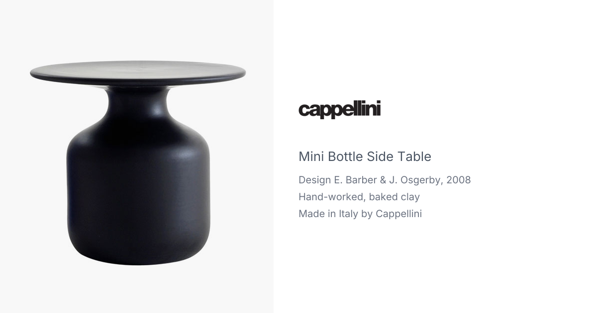 Mini Bottle Side Table by E. Barber & J. Osgerby for Cappellini | hive