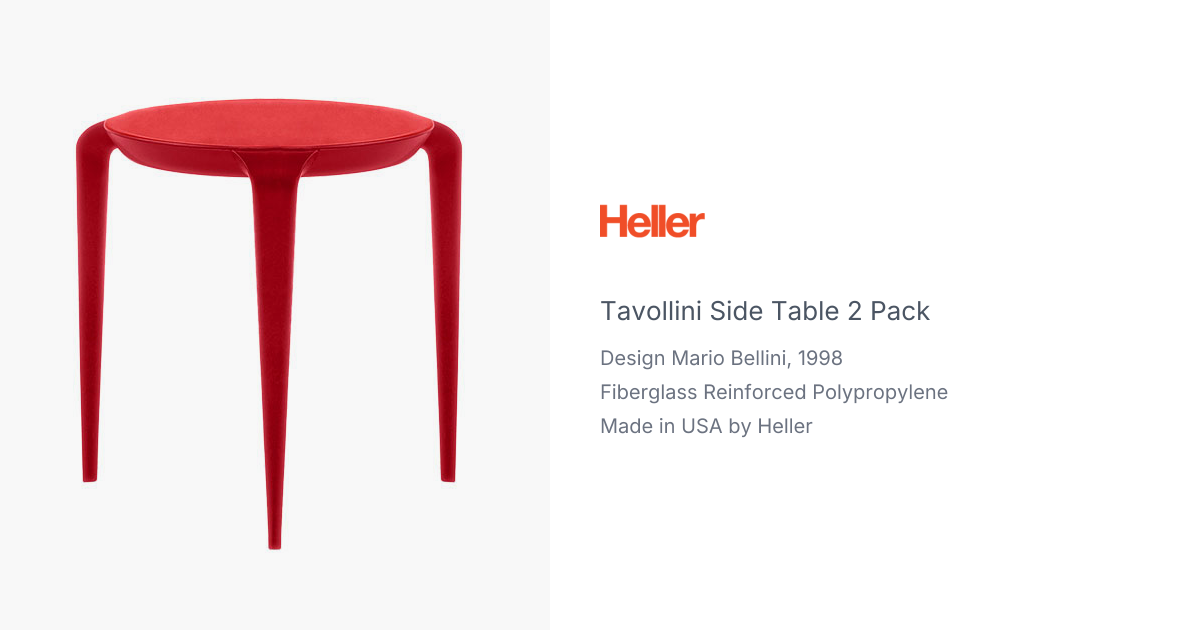 Tavollini Side Table 2 pack by Mario Bellini for Heller | hive
