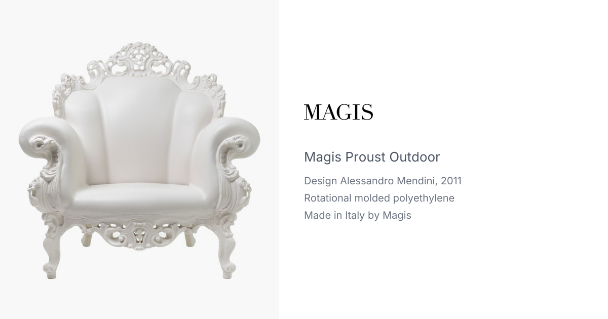 Proust Outdoor Lounge by Alessandro Mendini from Magis | hive