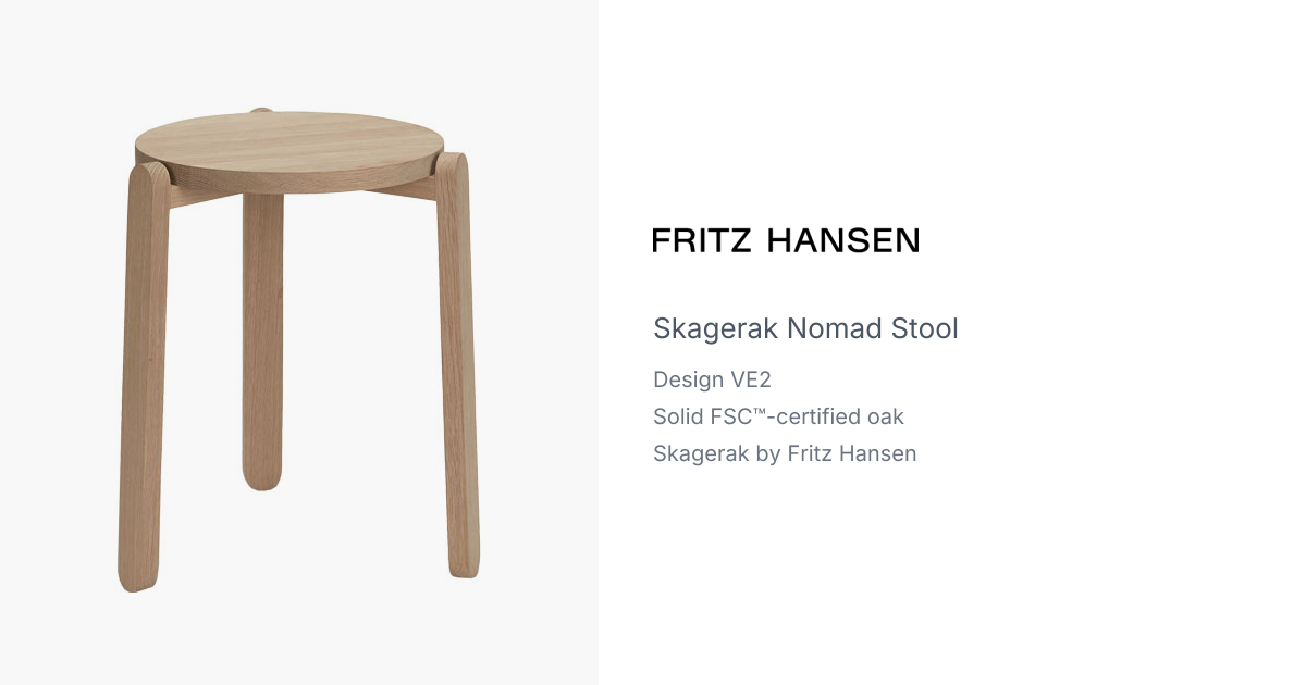 Nomad Stacking Stool by VE2 for Skagerak by Fritz Hansen | hive