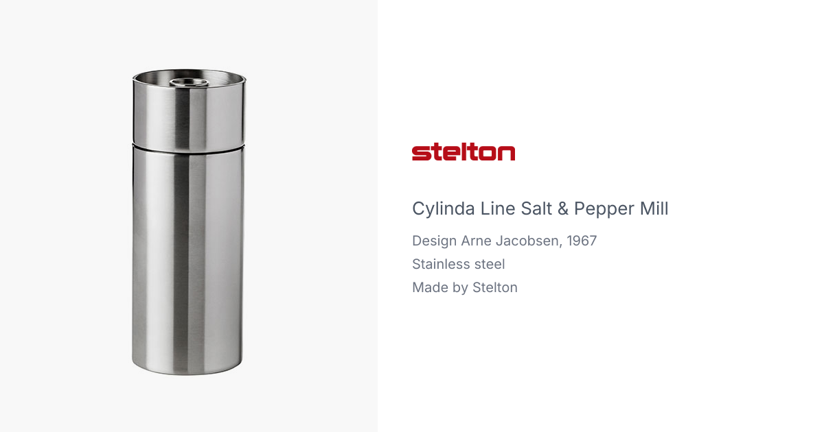 Cylinda Line Salt & Pepper Mill by Arne Jacobsen for Stelton | hive