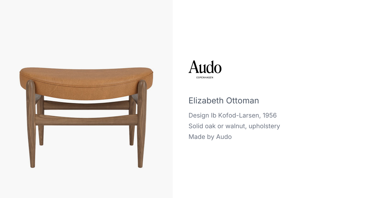 Elizabeth Ottoman by Ib Kofod-Larsen from Audo | hive