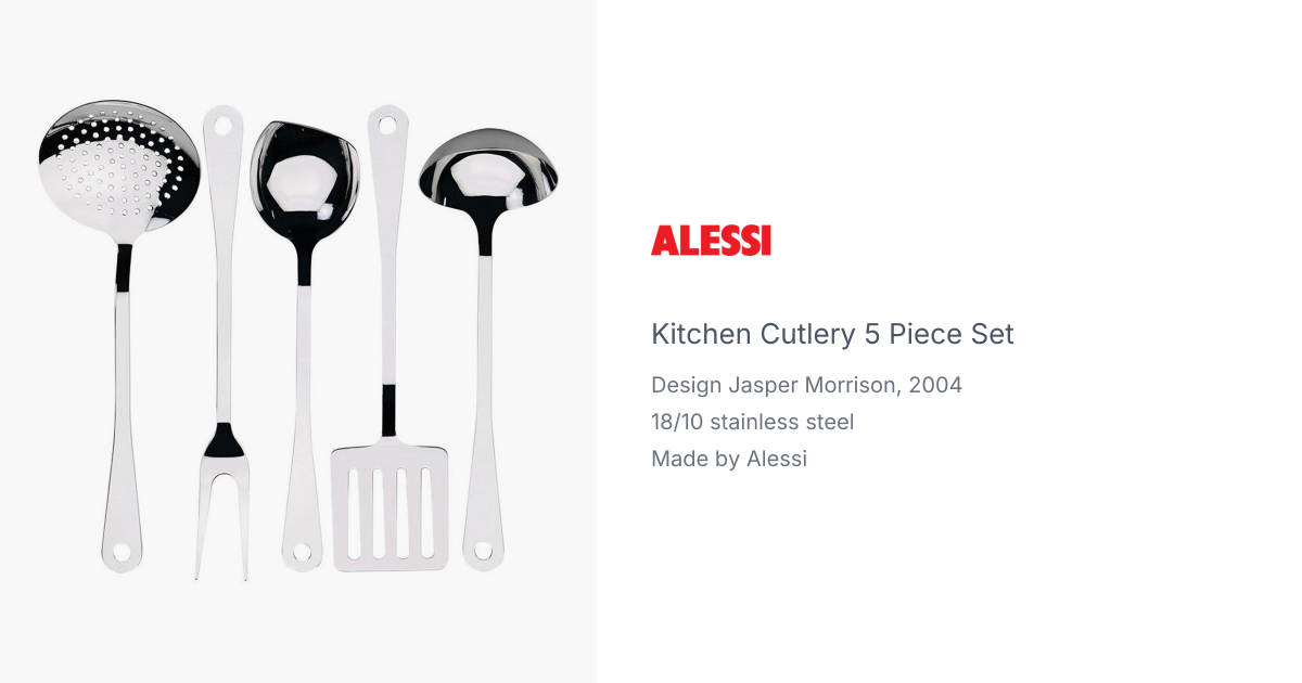 Kitchen Cutlery set by Jasper Morrison for Alessi | hive