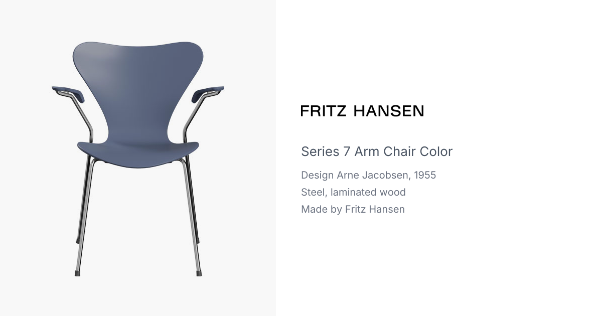 Arne Jacobsen Series 7 colored arm Chair for Fritz Hansen | hive