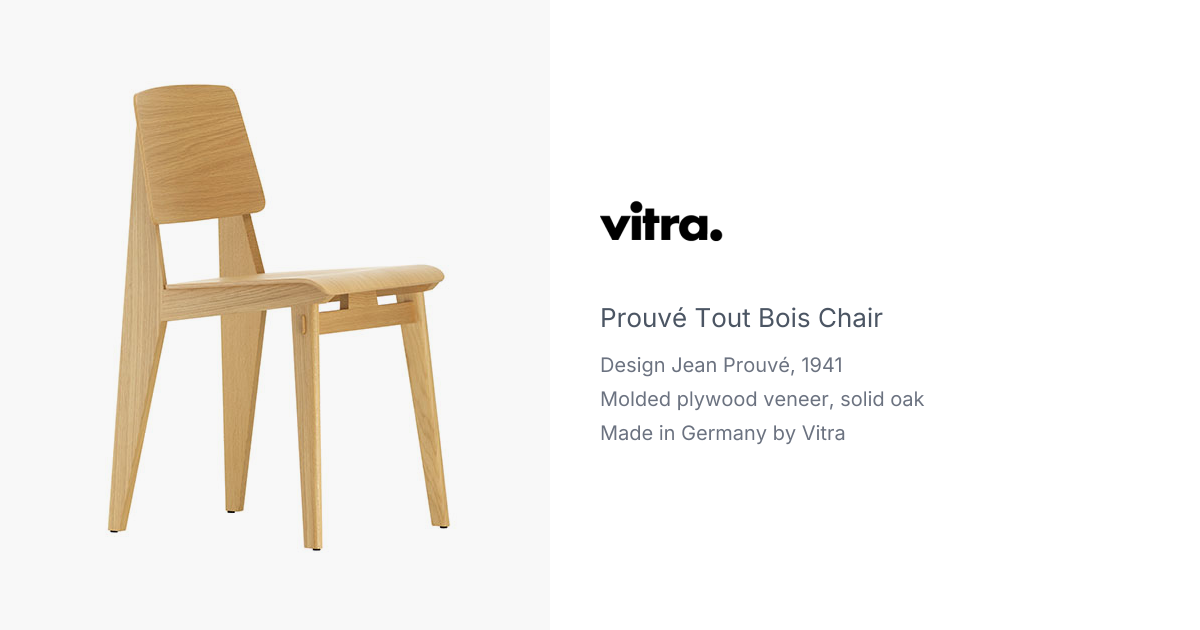 Tout Bois Dining Chair by Jean Prouvé from Vitra | hive