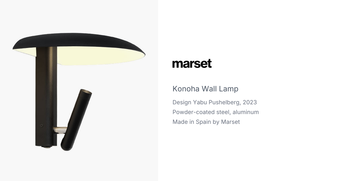 Konoha LED Wall Lamp by Yabu Pushelberg for Marset | hive