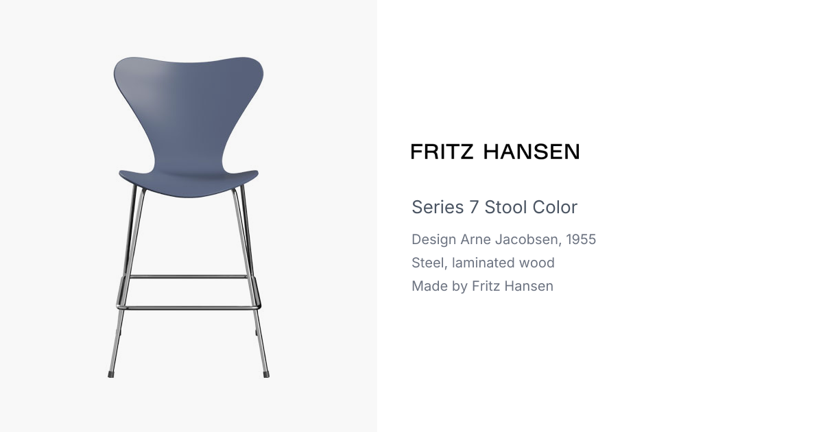 Arne Jacobsen Series 7 Stool color for Fritz Hansen | hive