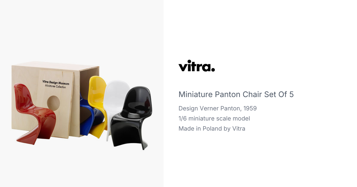 Miniature Verner Panton Chair set of 5 produced by Vitra Design