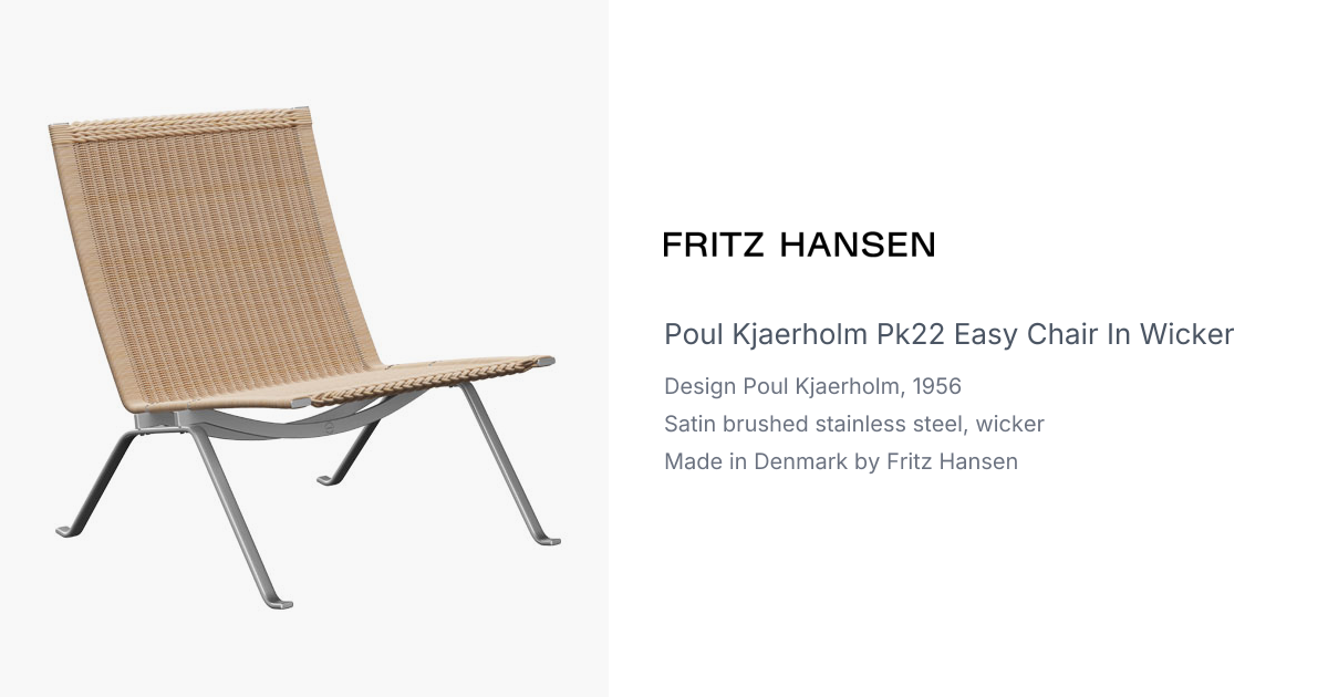 PK22 Lounge Chair by Poul Kjaerholm for Fritz Hansen | hive