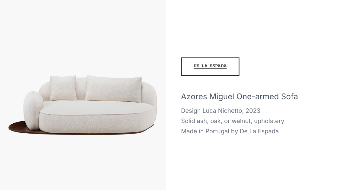 Azores Collection Miguel One-Armed Sofa by Luca Nichetto for De La ...