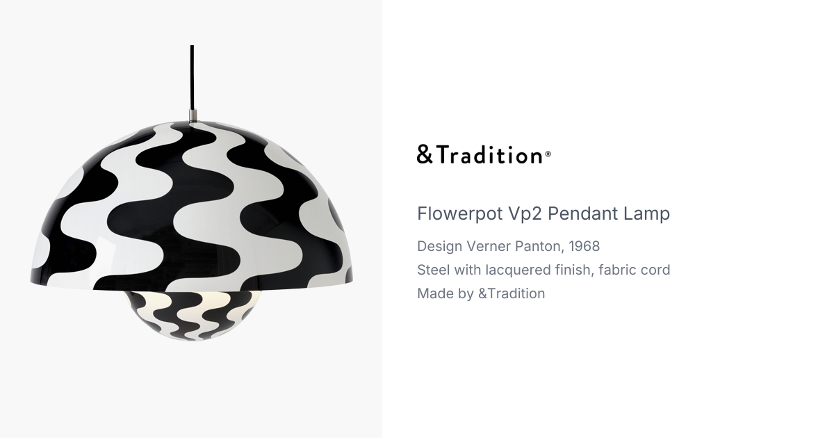 Flowerpot VP2 Pendant Lamp by Verner Panton from &Tradition | hive