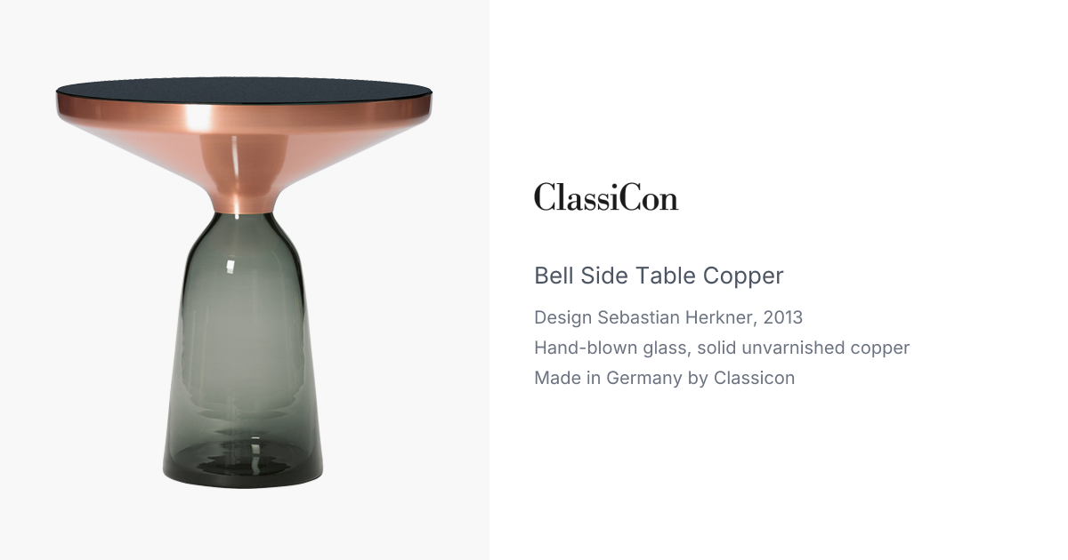 Bell Side Table Special Copper Edition by Sebastian Herkner for