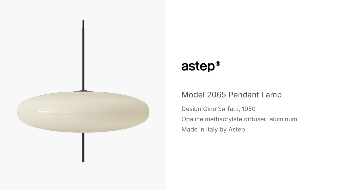 Model 2065 Pendant Lamp by Gino Sarfatti from Astep | hive