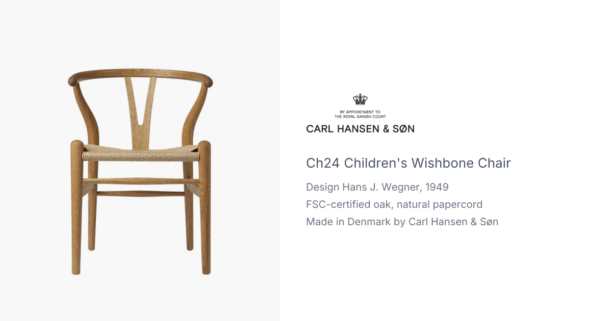 CH24 Children's Wishbone Chair by Hans J. Wegner for Carl Hansen