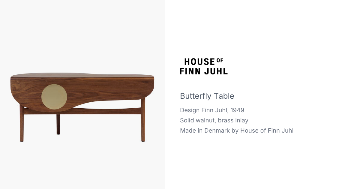 Butterfly Coffee Table by Finn Juhl from House of Finn Juhl | hive
