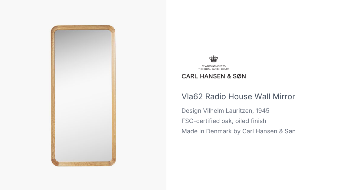 VLA62 Radio House Wall Mirror by Vilhelm Lauritzen from Carl