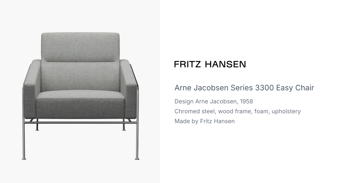 Arne Jacobsen Series 3300 easy chair for Fritz Hansen | hive