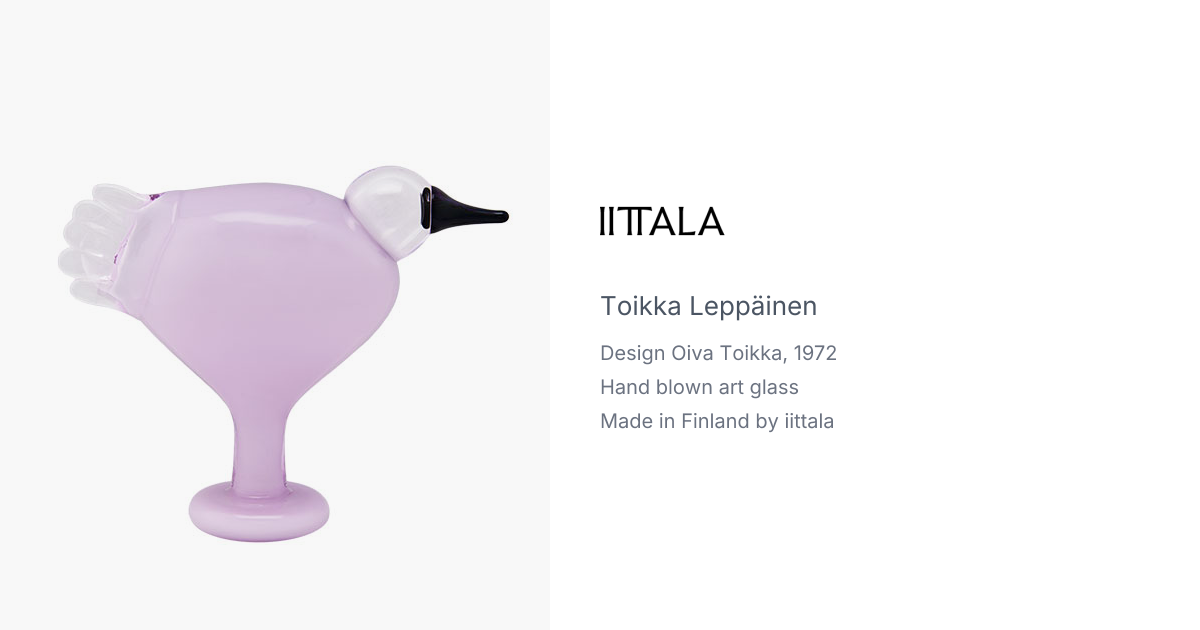 BBT Leppäinen by Oiva Toikka from Iittala | hive