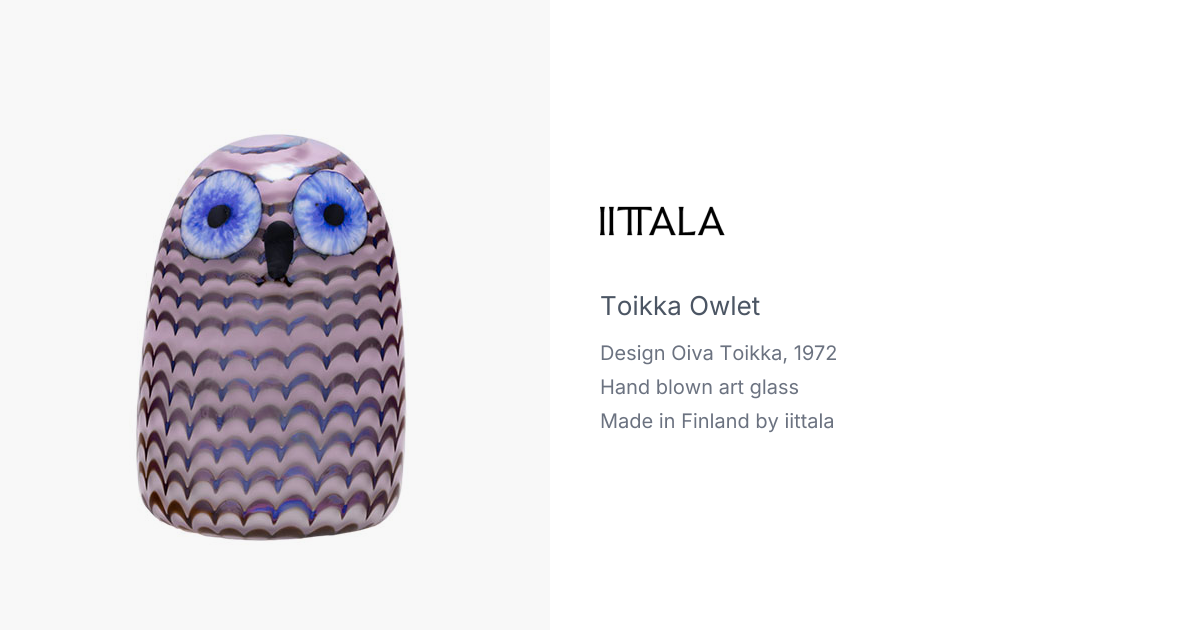 BBT Owlet by Oiva Toikka from Iittala | hive