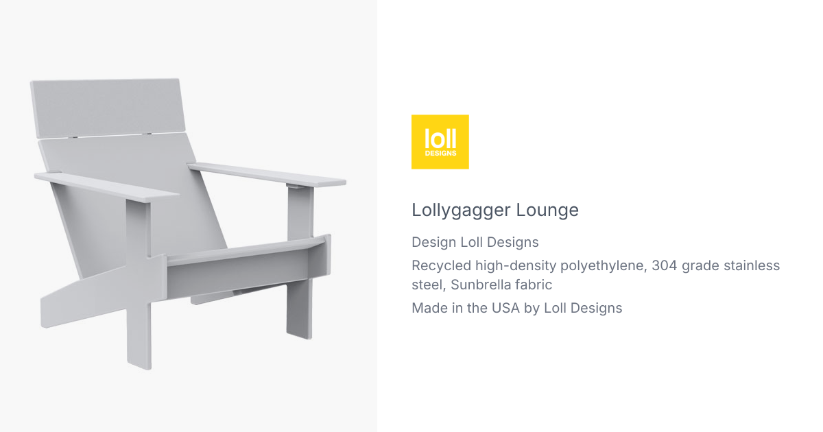 Lollygagger Outdoor Lounge Chair from Loll Designs | hive