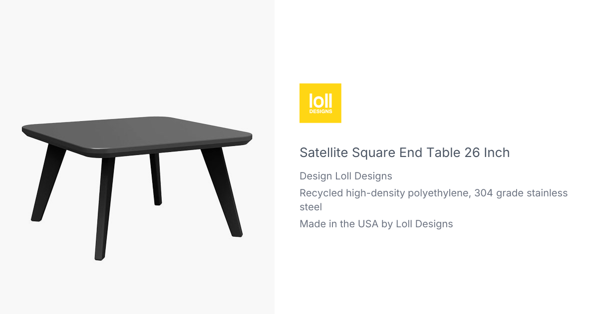 Satellite Outdoor Square End Table 26 inch from Loll Designs | hive