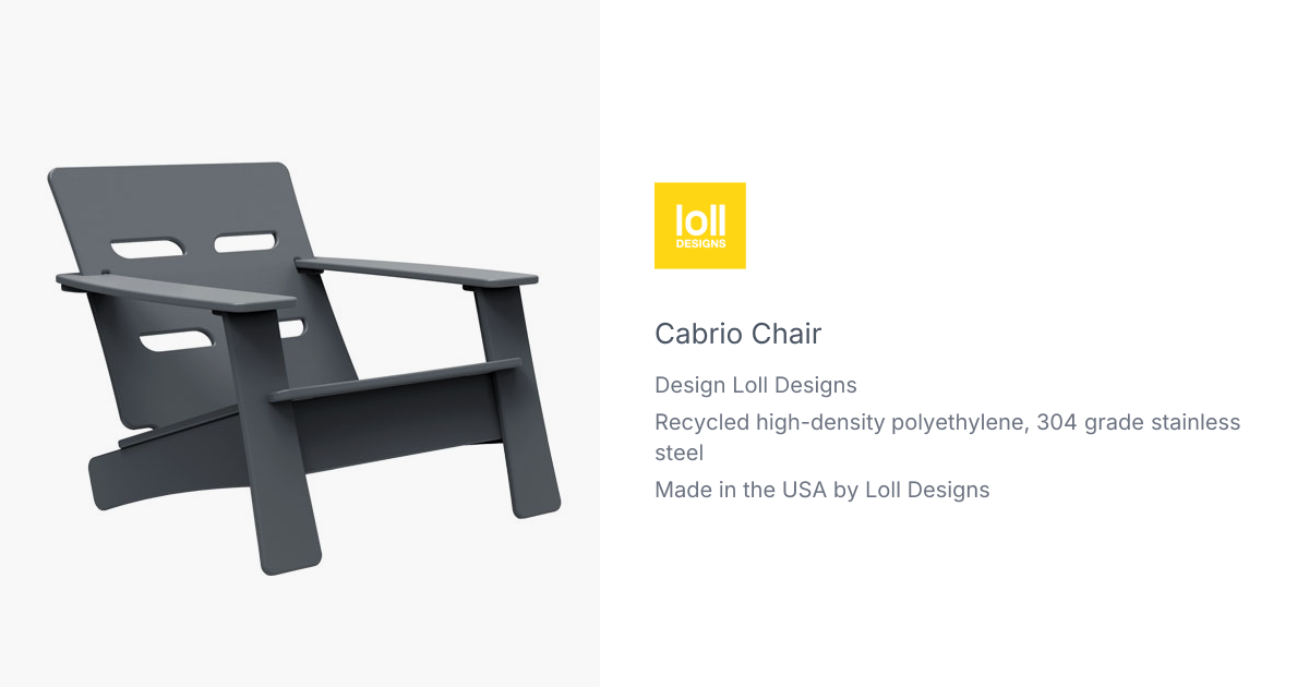 Cabrio Chair Outdoor Lounge from Loll Designs | hive