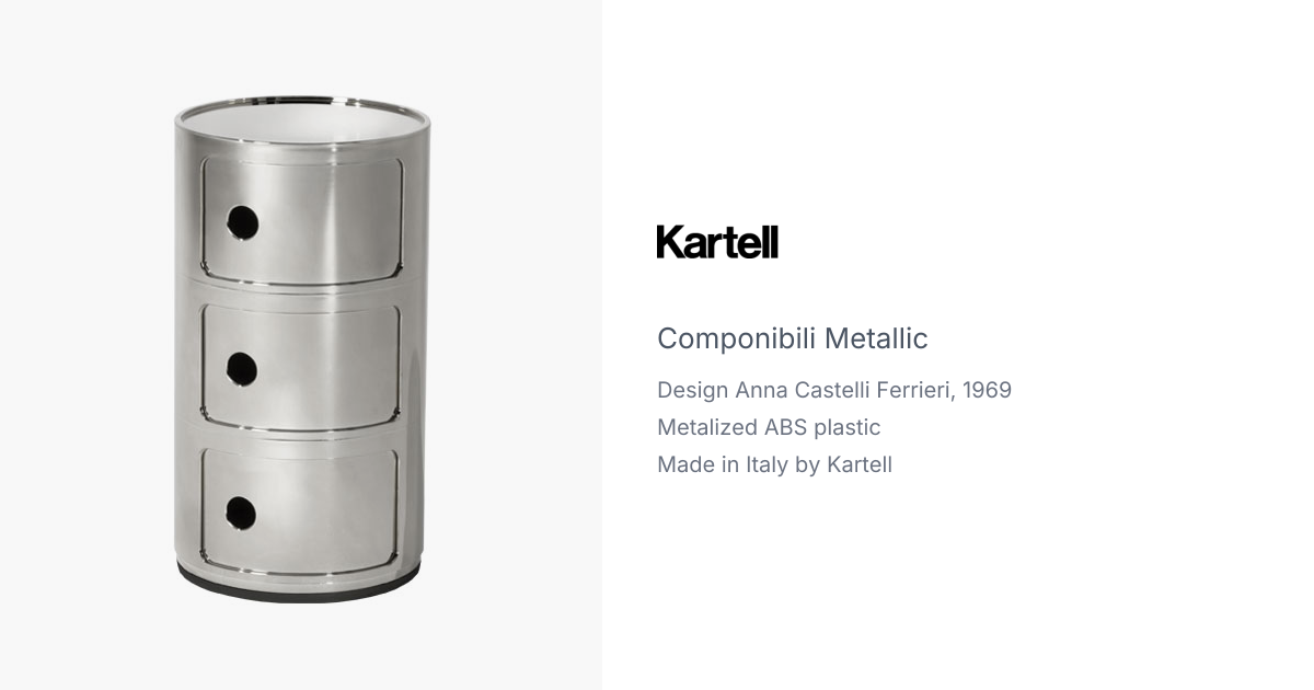 Componibili Metallic storage unit by Anna Castelli Ferrieri for