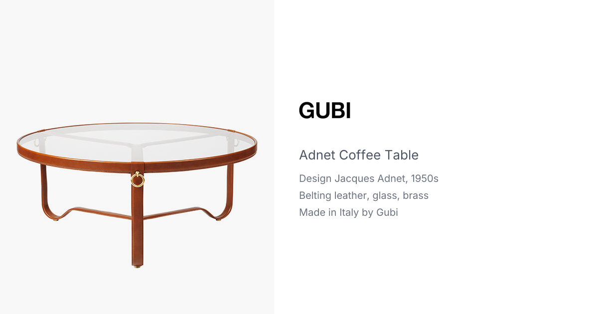 Adnet Coffee Table by Jacques Adnet from Gubi | hive