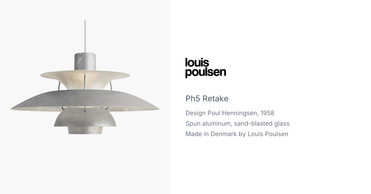 PH5 Retake Pendant Lamp by Poul Henningsen for Louis Poulsen | hive
