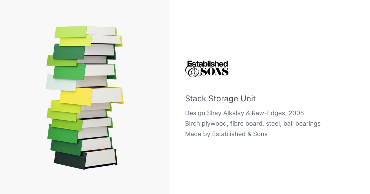 Stack Storage Unit by Shay Alkalay & Raw-Edges for Established & Sons ...