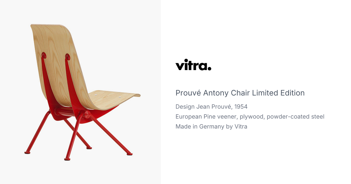 Antony Lounge Chair, Limited Edition by Jean Prouve from Vitra | hive
