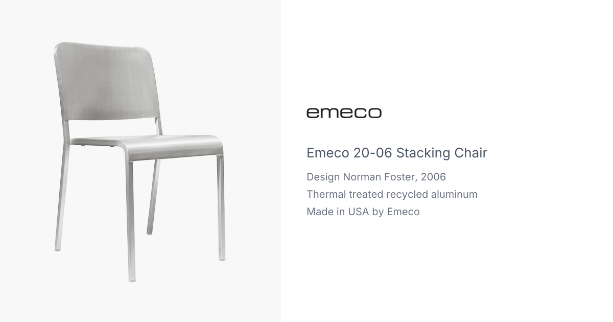 20-06 stacking chair by Norman Foster for Emeco | hive