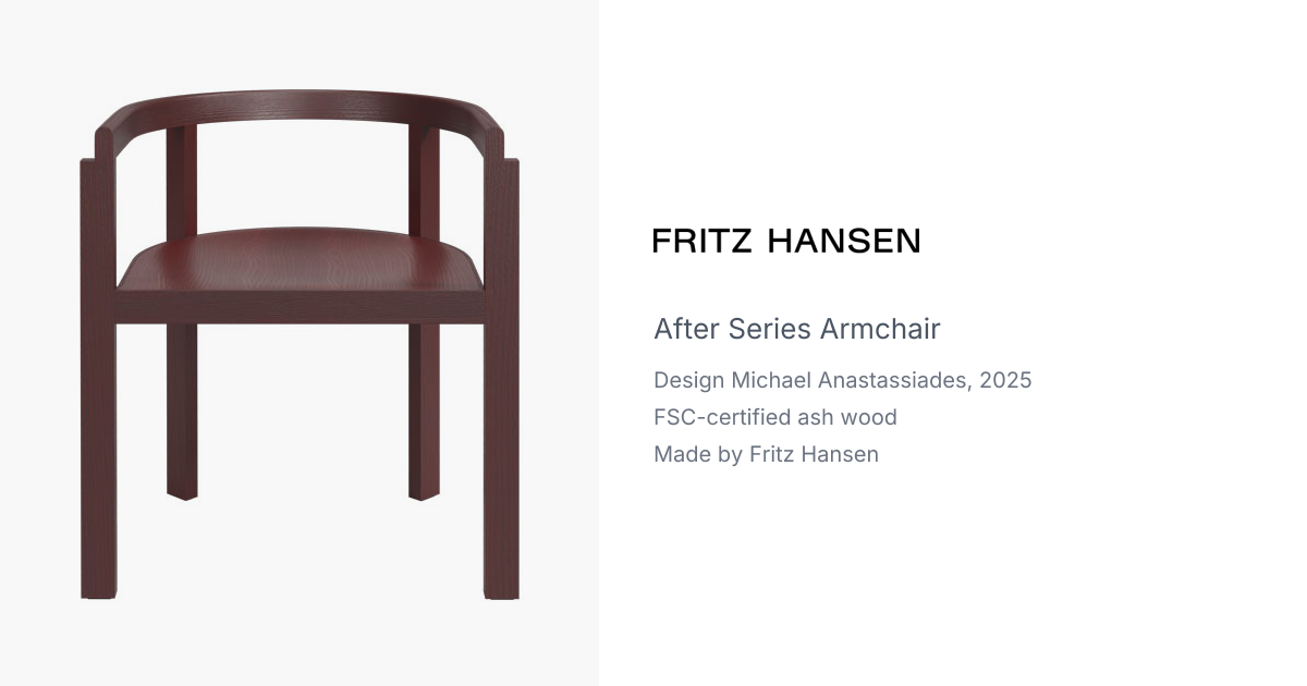 After Series Dining Armchair by Michael Anastassiades for Fritz
