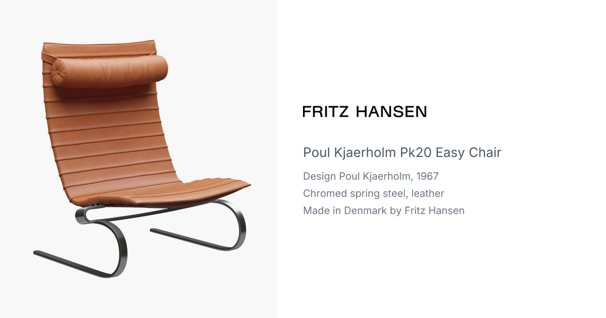 PK20 Easy Chair by Poul Kjaerholm for Fritz Hansen | hive