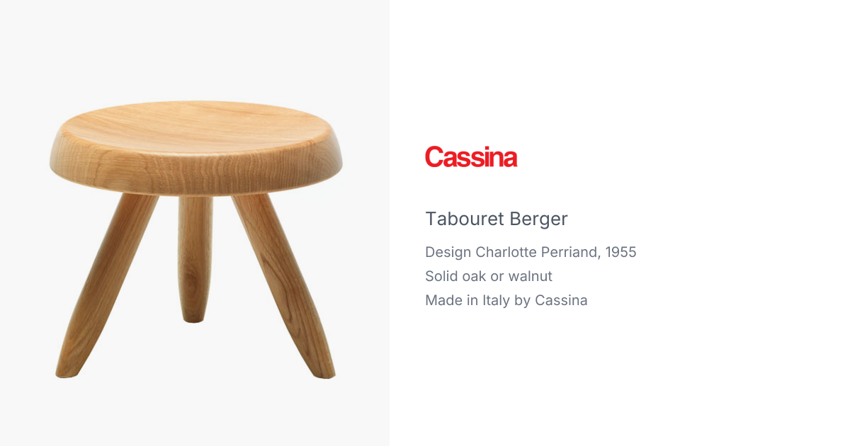 Tabouret Berger by Charlotte Perriand from Cassina | hive