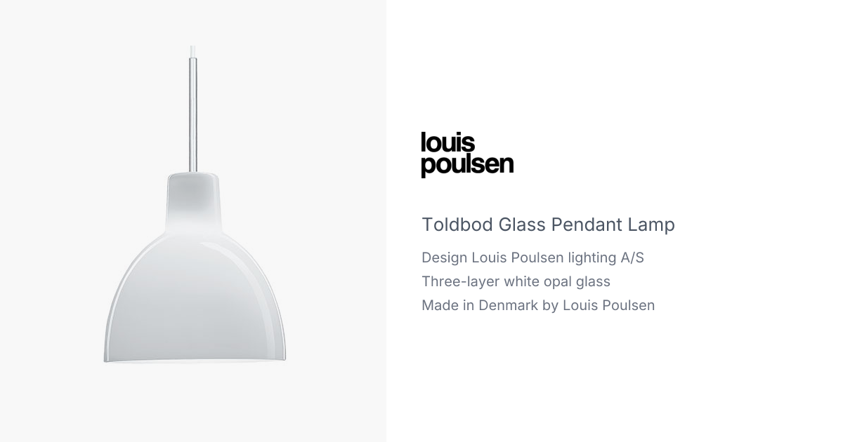 Toldbod Glass Pendant Lamp by Louis Poulsen Lighting A/S for Louis