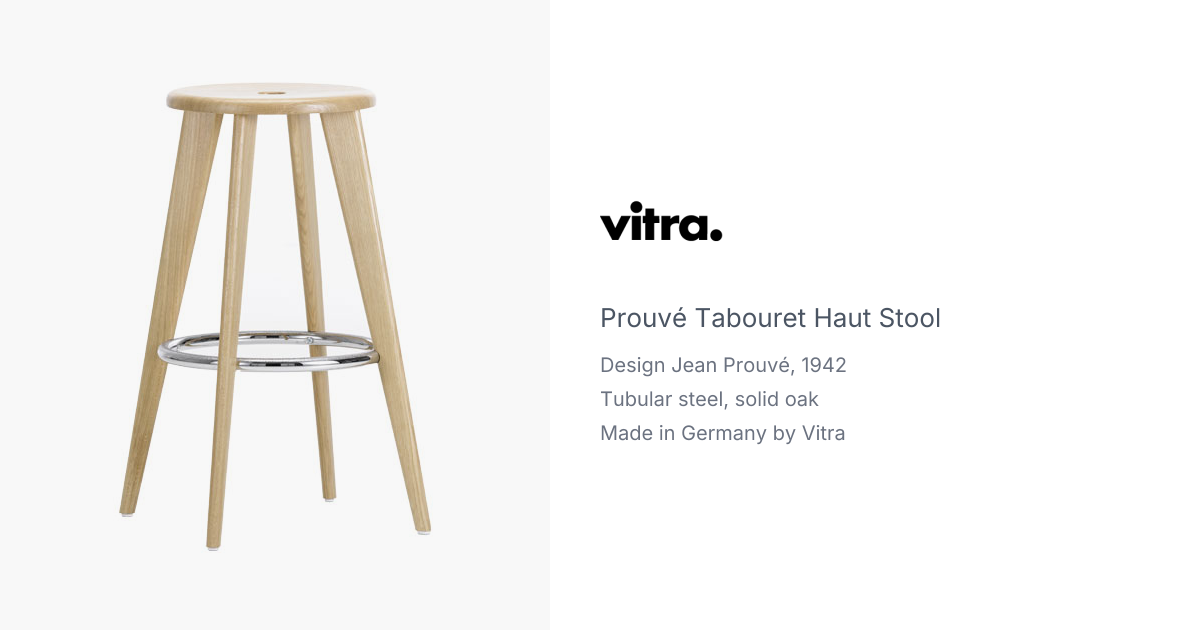 Tabouret Haut Stool by Jean Prouve for Vitra | hive