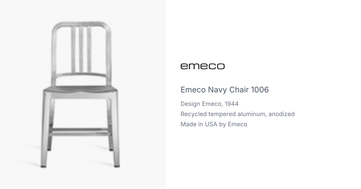 Emeco 1006 Navy Aluminum Chair | hive