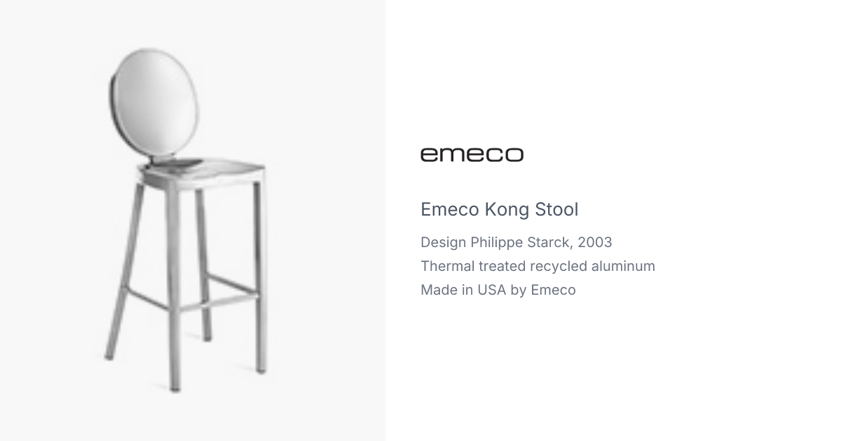 Kong Stool by Philippe Starck for Emeco | hive