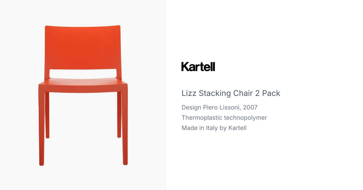 Lizz Stacking Chair by Piero Lissoni for Kartell | hive