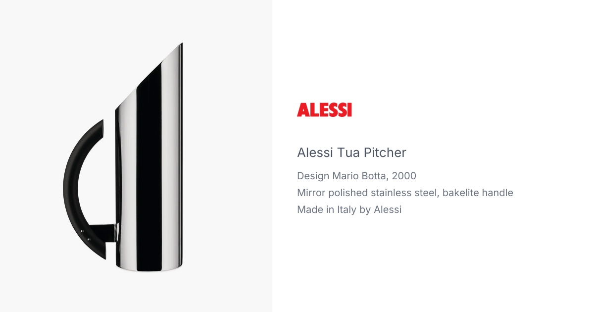 Tua Pitcher by Mario Botta for Alessi | hive