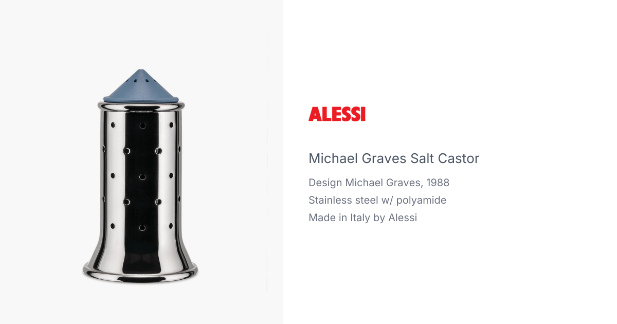 Michael Graves Salt Castor for Alessi | hive