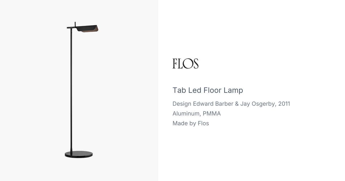 Tab LED Floor Lamp by Edward Barber and Jay Osgerby for Flos | hive