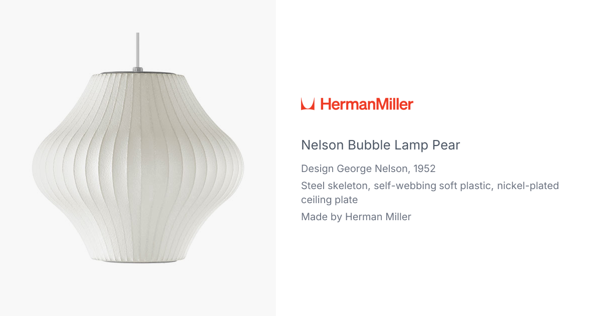 George Nelson Bubble Pear Lamp by Herman Miller | hive