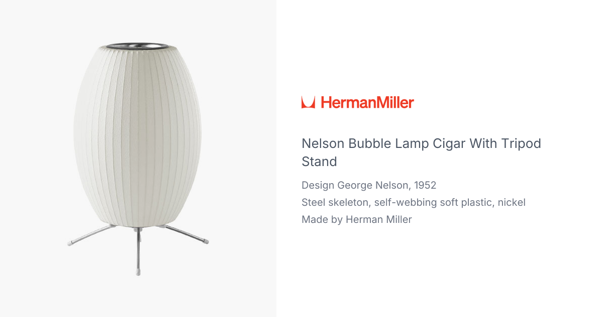 nelson bubble lamp cigar with tripod stand | hive