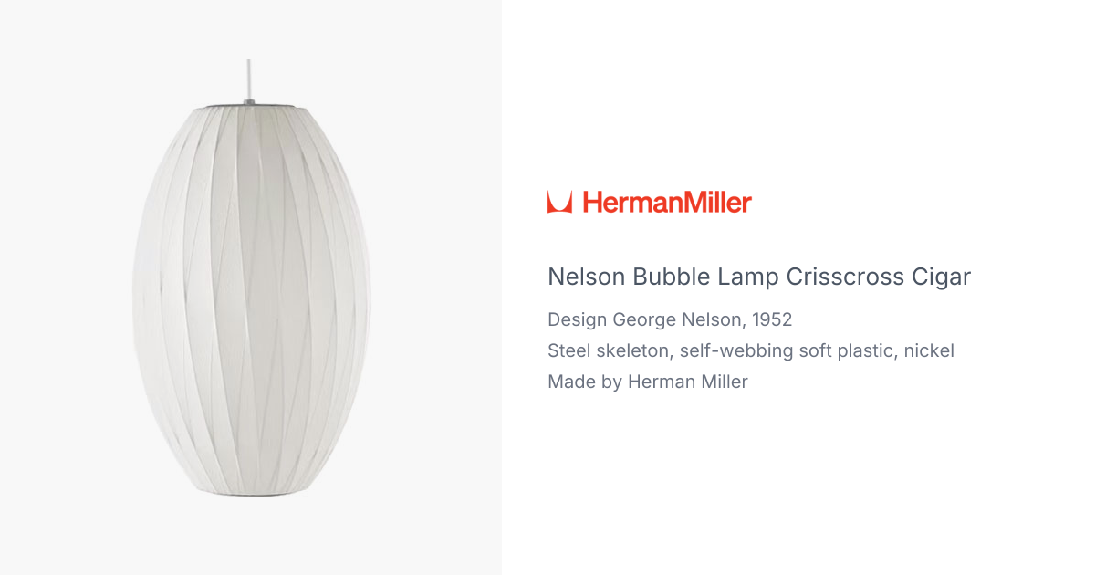 Nelson™ bubble lamp crisscross cigar | hive