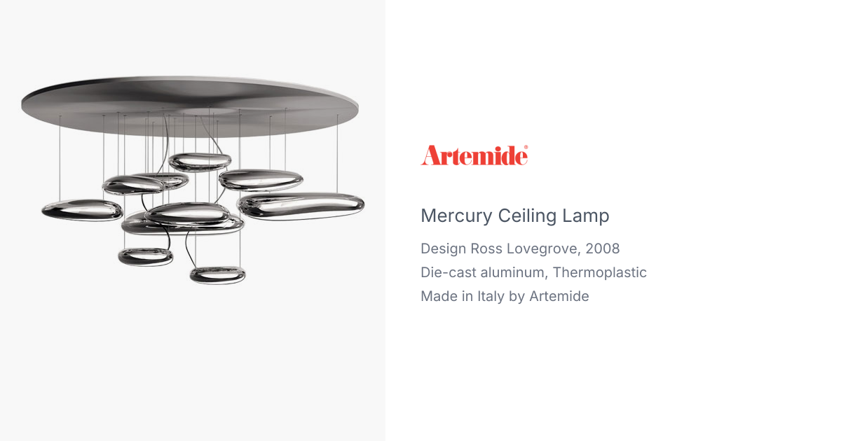 Mercury Ceiling Lamp by Ross Lovegrove for Artemide | hive